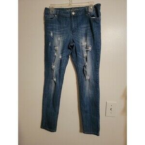 State of Independence Womens Jeans Size 9 - Medium Wash Distressed Faded Jeans